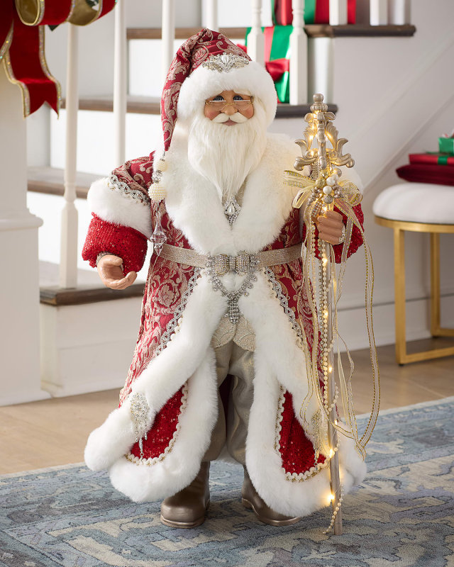 Lighted Red Couture Santa, 31"